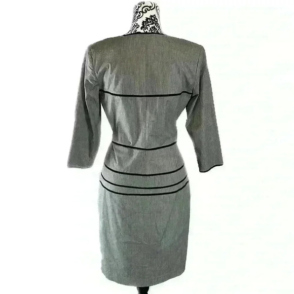 Helios & Luna Vintage Professional Structured Black & Gray 2 Piece Skirt Set - Picture 5 of 12
